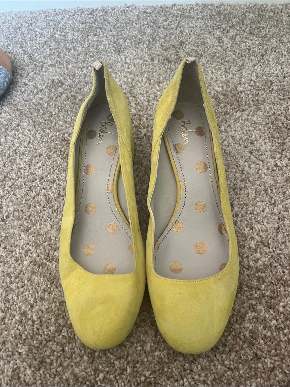 Boden Yellow Suede heels